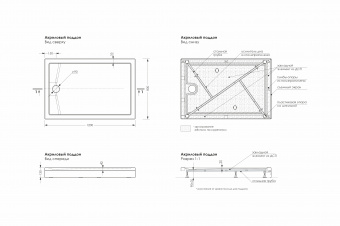 Акриловый душевой поддон Universal PRO N  1200*800